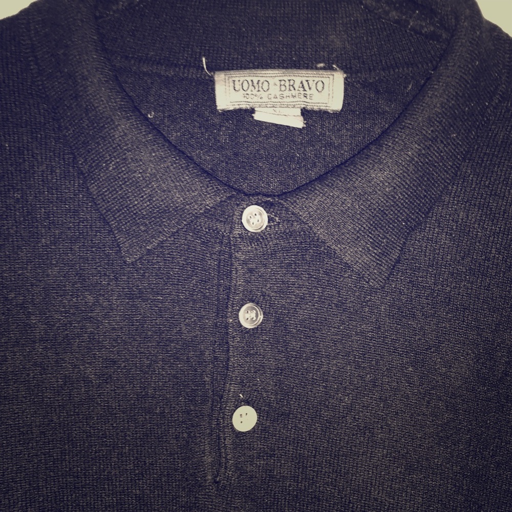 Cashmere 1/2 button front sweater
